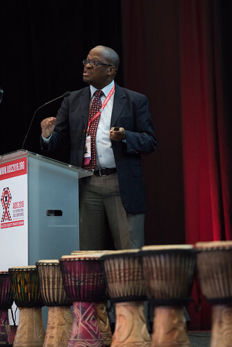 21st International AIDS Conference (AIDS 2016), Durban, South Africa. Photo shows: In Our Voice: Positive Stories! Positive Teens! Positive Lives! Speaker: Mogomotsi Matshaba. Photo©International AIDS Society/Marcus Rose
