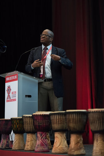 21st International AIDS Conference (AIDS 2016), Durban, South Africa. Photo shows: In Our Voice: Positive Stories! Positive Teens! Positive Lives! Speaker: Mogomotsi Matshaba. Photo©International AIDS Society/Marcus Rose