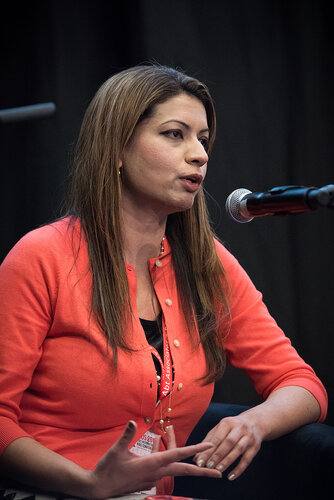 21st International AIDS Conference (AIDS 2016), Durban, South Africa. Photo shows: In Our Voice: Positive Stories! Positive Teens! Positive Lives! Speaker: Huma Abbasi. Photo©International AIDS Society/Marcus Rose