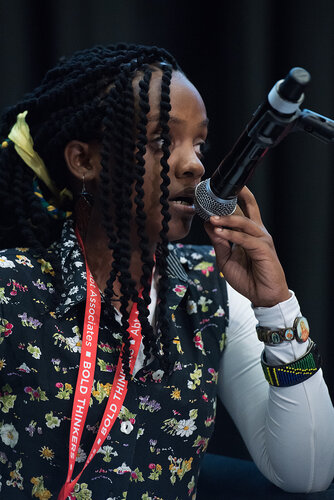 21st International AIDS Conference (AIDS 2016), Durban, South Africa. Photo shows: In Our Voice: Positive Stories! Positive Teens! Positive Lives! Speaker: Mariam Kahabi. Photo©International AIDS Society/Marcus Rose