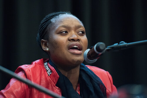 21st International AIDS Conference (AIDS 2016), Durban, South Africa. Photo shows: In Our Voice: Positive Stories! Positive Teens! Positive Lives! Speaker: Rethabile Seithati. Photo©International AIDS Society/Marcus Rose