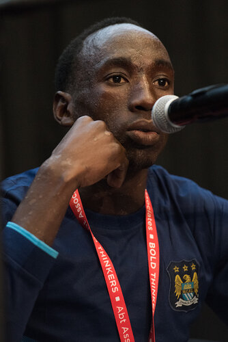 21st International AIDS Conference (AIDS 2016), Durban, South Africa. Photo shows: In Our Voice: Positive Stories! Positive Teens! Positive Lives! Speaker: Fredy Mwakanyamale. Photo©International AIDS Society/Marcus Rose