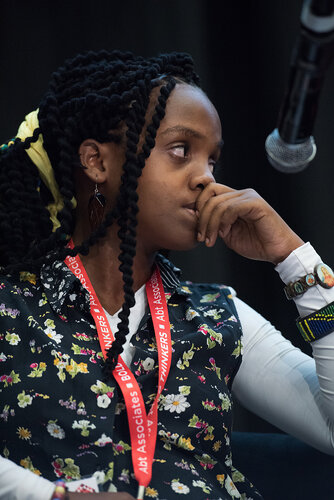21st International AIDS Conference (AIDS 2016), Durban, South Africa. Photo shows: In Our Voice: Positive Stories! Positive Teens! Positive Lives! Speaker: Mariam Kahabi. Photo©International AIDS Society/Marcus Rose