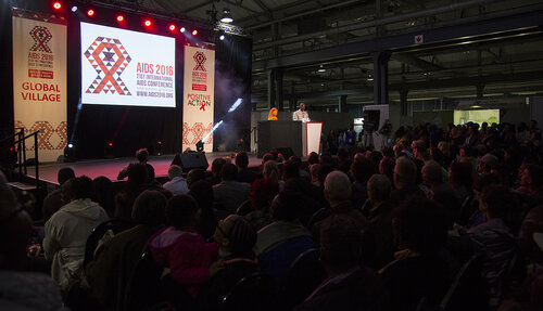21st International AIDS Conference (AIDS 2016), Durban, South Africa.
Photo shows the Global Village Opening Ceremony. Aundeince during the Global Village opening ceremony, 17 July, 2016.
Photo©International AIDS Society/Rogan Ward)