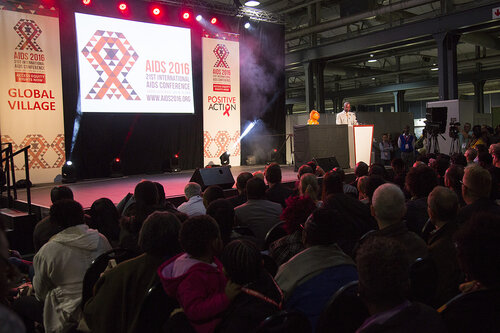 21st International AIDS Conference (AIDS 2016), Durban, South Africa.
Photo shows the Global Village Opening Ceremony. Aundeince during the Global Village opening ceremony, 17 July, 2016.
Photo©International AIDS Society/Rogan Ward)