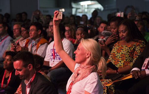 21st International AIDS Conference (AIDS 2016), Durban, South Africa.
Photo shows the Global Village Opening Ceremony. Aundeince during the Global Village opening ceremony, 17 July, 2016.
Photo©International AIDS Society/Rogan Ward)