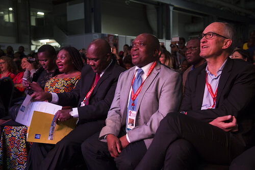 21st International AIDS Conference (AIDS 2016), Durban, South Africa.
Photo shows the Global Village Opening Ceremony. Aundeince during the Global Village opening ceremony, 17 July, 2016.
Photo©International AIDS Society/Rogan Ward)