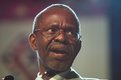 21st International AIDS Conference (AIDS 2016), Durban, South Africa.
Photo shows the Global Village Opening Ceremony. KwaZulu-Natal MEC for Health Dr Sibongiseni Dhlomo speaks during the Global Village opening ceremony, 17 July, 2016.
Photo©International AIDS Society/Rogan Ward)