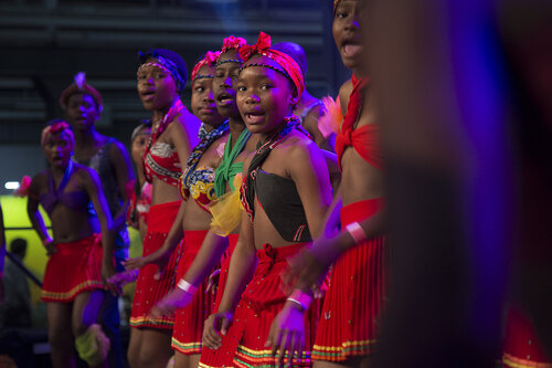 21st International AIDS Conference (AIDS 2016), Durban, South Africa.
Photo shows the Global Village Main Stage. Music Performance: The Return of King Shaka to the Modern Day South Africa (MOCA01) on the Global Village Main Stage, 18 July, 2016.
Photo©International AIDS Society/Rogan Ward)