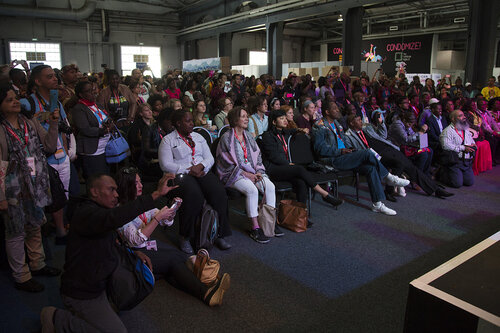 21st International AIDS Conference (AIDS 2016), Durban, South Africa.
Photo shows the Global Village Main Stage. Music Performance: The Return of King Shaka to the Modern Day South Africa (MOCA01) on the Global Village Main Stage, 18 July, 2016.
Photo©International AIDS Society/Rogan Ward)