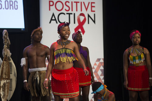 21st International AIDS Conference (AIDS 2016), Durban, South Africa.
Photo shows the Global Village Main Stage. Music Performance: The Return of King Shaka to the Modern Day South Africa (MOCA01) on the Global Village Main Stage, 18 July, 2016.
Photo©International AIDS Society/Rogan Ward)