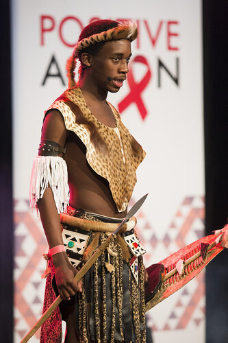 21st International AIDS Conference (AIDS 2016), Durban, South Africa.
Photo shows the Global Village Main Stage. Music Performance: The Return of King Shaka to the Modern Day South Africa (MOCA01) on the Global Village Main Stage, 18 July, 2016.
Photo©International AIDS Society/Rogan Ward)