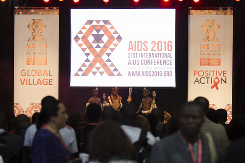 21st International AIDS Conference (AIDS 2016), Durban, South Africa.
Photo shows the Global Village Main Stage. Music Performance: The Return of King Shaka to the Modern Day South Africa (MOCA01) on the Global Village Main Stage, 18 July, 2016.
Photo©International AIDS Society/Rogan Ward)