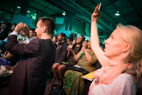 21st International AIDS Conference (AIDS 2016), Durban, South Africa. Photo shows: Global Village Opening. Photo©International AIDS Society/Marcus Rose