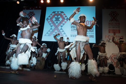 21st International AIDS Conference (AIDS 2016), Durban, South Africa. Photo shows: Global Village Opening. Photo©International AIDS Society/Marcus Rose