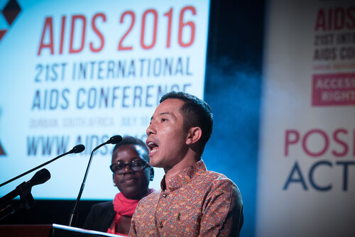21st International AIDS Conference (AIDS 2016), Durban, South Africa. Photo shows: Global Village Opening. Photo©International AIDS Society/Marcus Rose