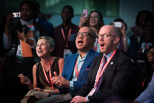21st International AIDS Conference (AIDS 2016), Durban, South Africa. Photo shows: Global Village Opening. Photo©International AIDS Society/Marcus Rose