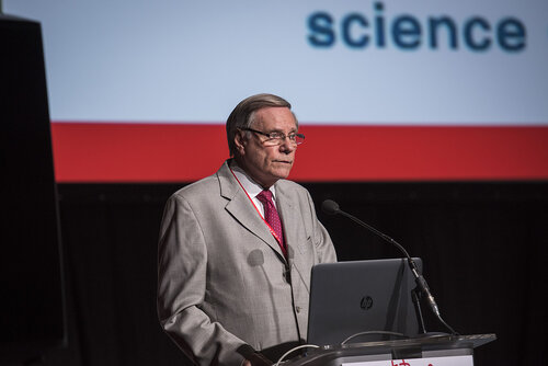 21st International AIDS Conference (AIDS 2016), Durban, South Africa.
Photo shows Jack Whitescarver, United States, speaking at the Towards A Cure Symposium session.
Photo©International AIDS Society/Steve Forrest/Workers' Photos