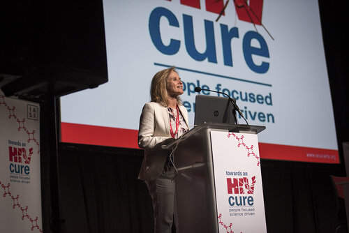 21st International AIDS Conference (AIDS 2016), Durban, South Africa.
Photo shows Sharon Lewin, Doherty Institute, The University of Melbourne, Australia, speaking at the Towards A Cure Symposium session.
Photo©International AIDS Society/Steve Forrest/Workers' Photos