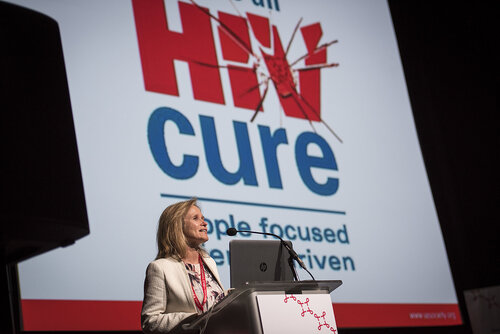 21st International AIDS Conference (AIDS 2016), Durban, South Africa.
Photo shows Sharon Lewin, Doherty Institute, The University of Melbourne, Australia, speaking at the Towards A Cure Symposium session.
Photo©International AIDS Society/Steve Forrest/Workers' Photos