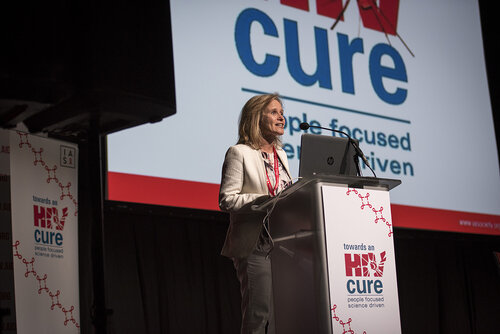 21st International AIDS Conference (AIDS 2016), Durban, South Africa.
Photo shows Sharon Lewin, Doherty Institute, The University of Melbourne, Australia, speaking at the Towards A Cure Symposium session.
Photo©International AIDS Society/Steve Forrest/Workers' Photos