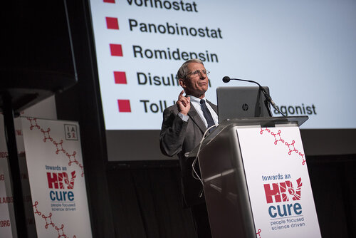 21st International AIDS Conference (AIDS 2016), Durban, South Africa.
Photo shows Anthony Fauci, National Institutes of Health (NIH), United States, speaking at the Towards A Cure Symposium session.
Photo©International AIDS Society/Steve Forrest/Workers' Photos
