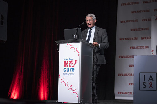 21st International AIDS Conference (AIDS 2016), Durban, South Africa.
Photo shows Anthony Fauci, National Institutes of Health (NIH), United States, speaking at the Towards A Cure Symposium session.
Photo©International AIDS Society/Steve Forrest/Workers' Photos