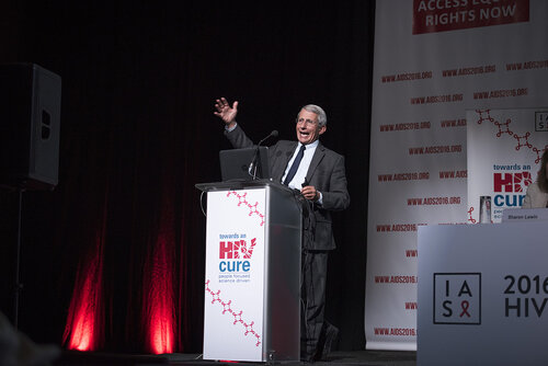 21st International AIDS Conference (AIDS 2016), Durban, South Africa.
Photo shows Anthony Fauci, National Institutes of Health (NIH), United States, speaking at the Towards A Cure Symposium session.
Photo©International AIDS Society/Steve Forrest/Workers' Photos
