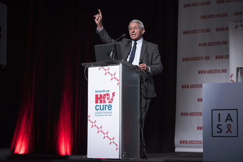 21st International AIDS Conference (AIDS 2016), Durban, South Africa.
Photo shows Anthony Fauci, National Institutes of Health (NIH), United States, speaking at the Towards A Cure Symposium session.
Photo©International AIDS Society/Steve Forrest/Workers' Photos