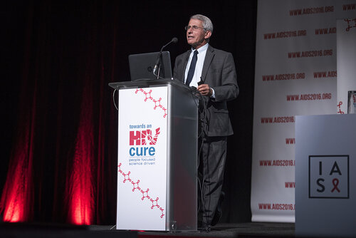 21st International AIDS Conference (AIDS 2016), Durban, South Africa.
Photo shows Anthony Fauci, National Institutes of Health (NIH), United States, speaking at the Towards A Cure Symposium session.
Photo©International AIDS Society/Steve Forrest/Workers' Photos