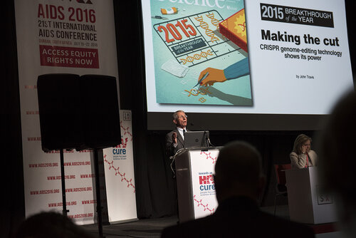 21st International AIDS Conference (AIDS 2016), Durban, South Africa.
Photo shows Anthony Fauci, National Institutes of Health (NIH), United States, speaking at the Towards A Cure Symposium session.
Photo©International AIDS Society/Steve Forrest/Workers' Photos