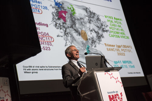 21st International AIDS Conference (AIDS 2016), Durban, South Africa.
Photo shows Anthony Fauci, National Institutes of Health (NIH), United States, speaking at the Towards A Cure Symposium session.
Photo©International AIDS Society/Steve Forrest/Workers' Photos