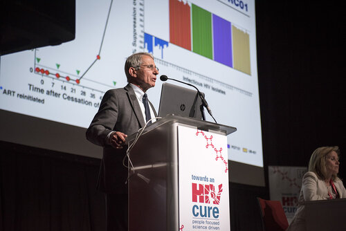 21st International AIDS Conference (AIDS 2016), Durban, South Africa.
Photo shows Anthony Fauci, National Institutes of Health (NIH), United States, speaking at the Towards A Cure Symposium session.
Photo©International AIDS Society/Steve Forrest/Workers' Photos