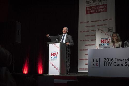 21st International AIDS Conference (AIDS 2016), Durban, South Africa.
Photo shows Anthony Fauci, National Institutes of Health (NIH), United States, speaking at the Towards A Cure Symposium session.
Photo©International AIDS Society/Steve Forrest/Workers' Photos