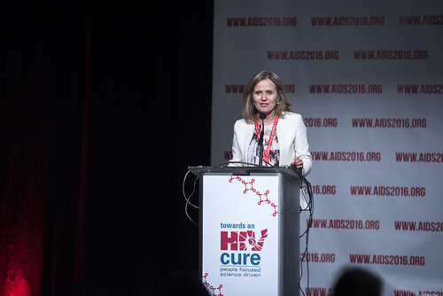 21st International AIDS Conference (AIDS 2016), Durban, South Africa.
Photo shows Sharon Lewin speaking at the Towards a HIV Cure: Engaging the Community.
Photo©International AIDS Society/Steve Forrest/Workers' Photos