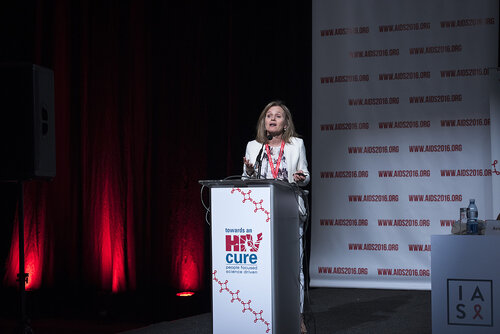 21st International AIDS Conference (AIDS 2016), Durban, South Africa.
Photo shows Sharon Lewin speaking at the Towards a HIV Cure: Engaging the Community.
Photo©International AIDS Society/Steve Forrest/Workers' Photos
