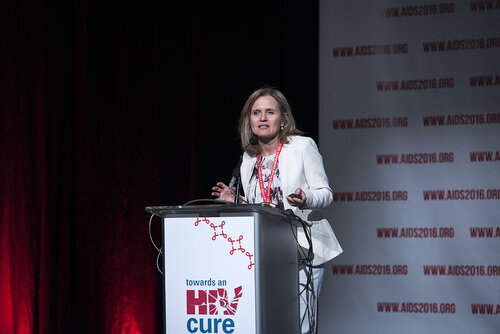 21st International AIDS Conference (AIDS 2016), Durban, South Africa.
Photo shows Sharon Lewin speaking at the Towards a HIV Cure: Engaging the Community.
Photo©International AIDS Society/Steve Forrest/Workers' Photos