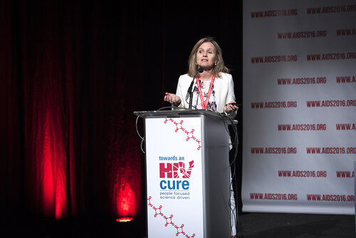21st International AIDS Conference (AIDS 2016), Durban, South Africa.
Photo shows Sharon Lewin speaking at the Towards a HIV Cure: Engaging the Community.
Photo©International AIDS Society/Steve Forrest/Workers' Photos