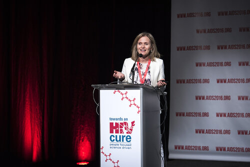21st International AIDS Conference (AIDS 2016), Durban, South Africa.
Photo shows Sharon Lewin speaking at the Towards a HIV Cure: Engaging the Community.
Photo©International AIDS Society/Steve Forrest/Workers' Photos