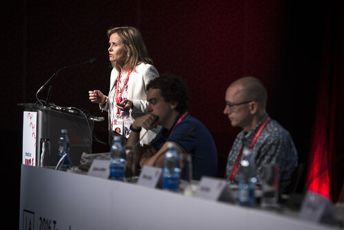 21st International AIDS Conference (AIDS 2016), Durban, South Africa.
Photo shows Sharon Lewin speaking at the Towards a HIV Cure: Engaging the Community.
Photo©International AIDS Society/Steve Forrest/Workers' Photos