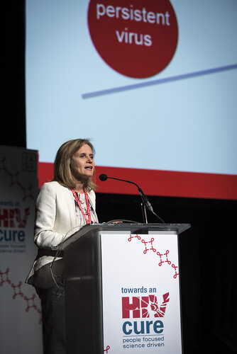 21st International AIDS Conference (AIDS 2016), Durban, South Africa.
Photo shows Sharon Lewin speaking at the Towards a HIV Cure: Engaging the Community.
Photo©International AIDS Society/Steve Forrest/Workers' Photos