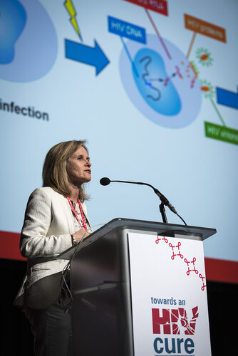 21st International AIDS Conference (AIDS 2016), Durban, South Africa.
Photo shows Sharon Lewin speaking at the Towards a HIV Cure: Engaging the Community.
Photo©International AIDS Society/Steve Forrest/Workers' Photos