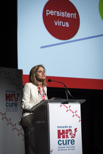 21st International AIDS Conference (AIDS 2016), Durban, South Africa.
Photo shows Sharon Lewin speaking at the Towards a HIV Cure: Engaging the Community.
Photo©International AIDS Society/Steve Forrest/Workers' Photos