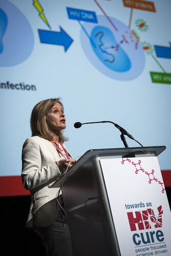 21st International AIDS Conference (AIDS 2016), Durban, South Africa.
Photo shows Sharon Lewin speaking at the Towards a HIV Cure: Engaging the Community.
Photo©International AIDS Society/Steve Forrest/Workers' Photos