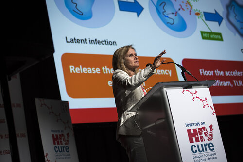 21st International AIDS Conference (AIDS 2016), Durban, South Africa.
Photo shows Sharon Lewin speaking at the Towards a HIV Cure: Engaging the Community.
Photo©International AIDS Society/Steve Forrest/Workers' Photos