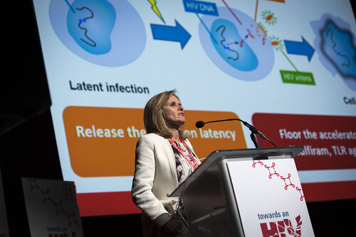 21st International AIDS Conference (AIDS 2016), Durban, South Africa.
Photo shows Sharon Lewin speaking at the Towards a HIV Cure: Engaging the Community.
Photo©International AIDS Society/Steve Forrest/Workers' Photos