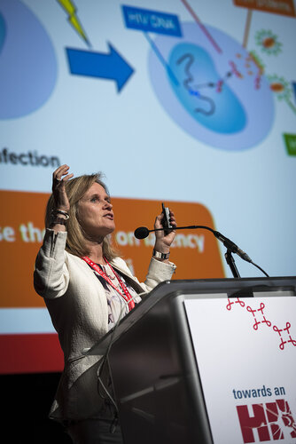 21st International AIDS Conference (AIDS 2016), Durban, South Africa.
Photo shows Sharon Lewin speaking at the Towards a HIV Cure: Engaging the Community.
Photo©International AIDS Society/Steve Forrest/Workers' Photos