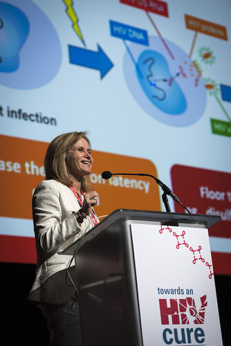 21st International AIDS Conference (AIDS 2016), Durban, South Africa.
Photo shows Sharon Lewin speaking at the Towards a HIV Cure: Engaging the Community.
Photo©International AIDS Society/Steve Forrest/Workers' Photos