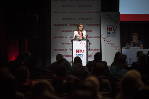 21st International AIDS Conference (AIDS 2016), Durban, South Africa.
Photo shows Sharon Lewin speaking at the Towards a HIV Cure: Engaging the Community.
Photo©International AIDS Society/Steve Forrest/Workers' Photos