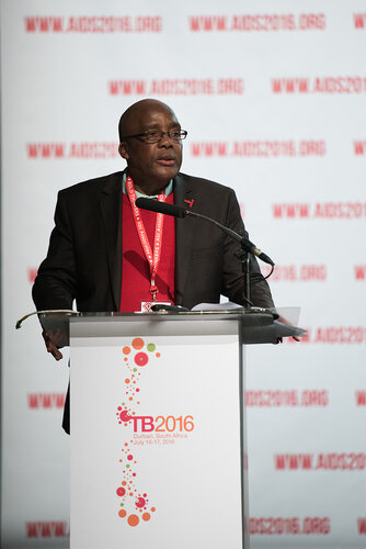 21st International AIDS Conference (AIDS 2016), Durban, South Africa.
Photo shows: TB2016 - Plenaries and Breakouts. Welcome Address given by
Aaron Motsoaledi, Minister of Health. Photo©International AIDS Society/Marcus Rose